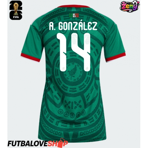 Dres Mexiko Armando Gonzalez #14 Domáci pre Ženy MS 2026 Krátky Rukáv
